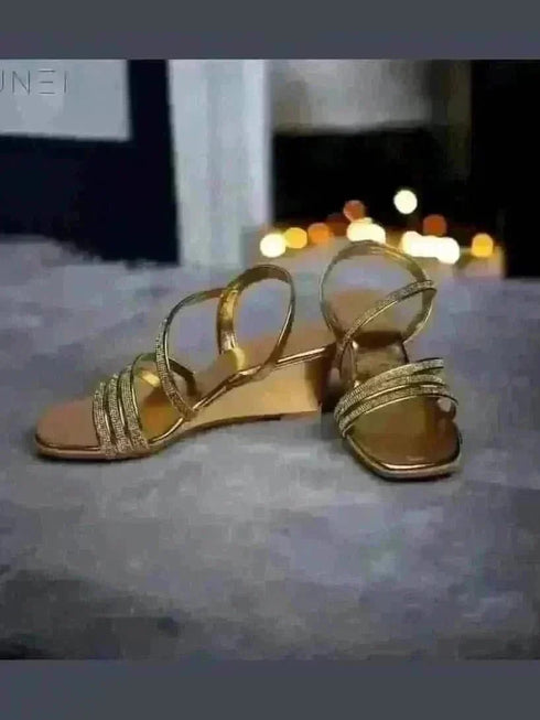 Golden Glitter Wedges - cunei
